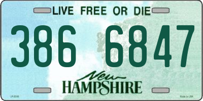 NH license plate 3866847