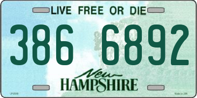 NH license plate 3866892