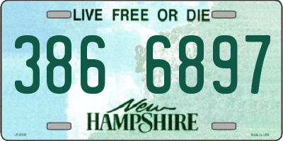 NH license plate 3866897