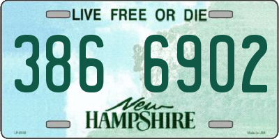 NH license plate 3866902