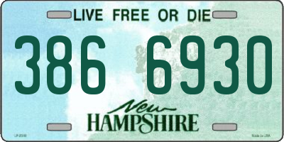 NH license plate 3866930