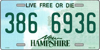 NH license plate 3866936
