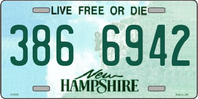 NH license plate 3866942