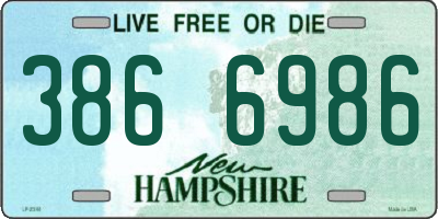 NH license plate 3866986