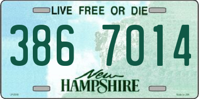 NH license plate 3867014