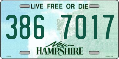 NH license plate 3867017