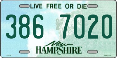 NH license plate 3867020