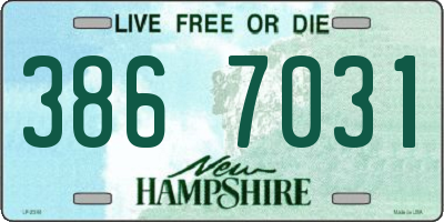 NH license plate 3867031