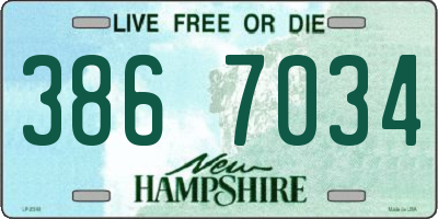 NH license plate 3867034