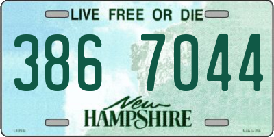 NH license plate 3867044