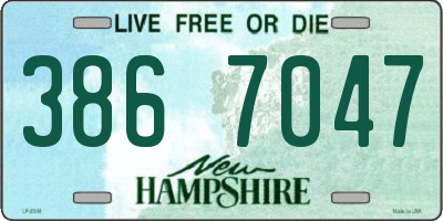NH license plate 3867047