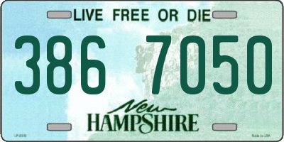 NH license plate 3867050