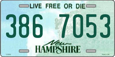 NH license plate 3867053