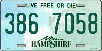 NH license plate 3867058