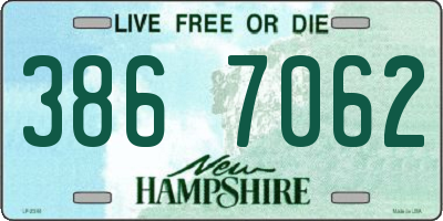 NH license plate 3867062