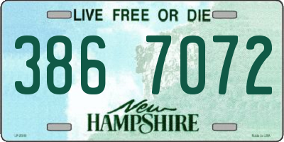 NH license plate 3867072