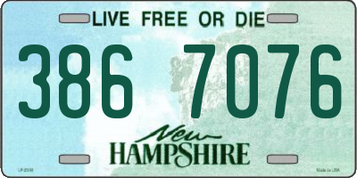NH license plate 3867076