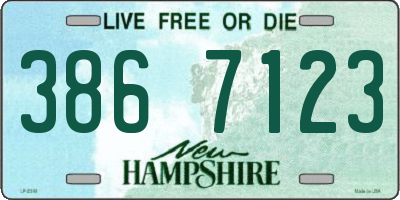 NH license plate 3867123