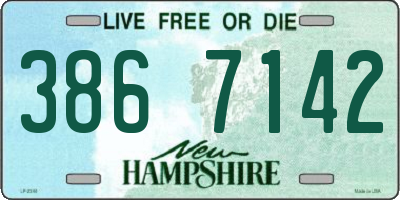 NH license plate 3867142