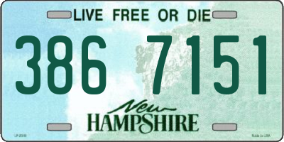 NH license plate 3867151