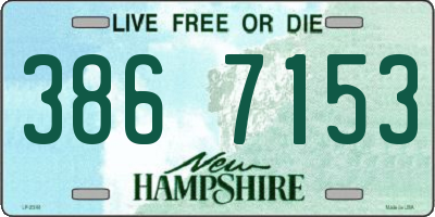 NH license plate 3867153