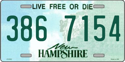 NH license plate 3867154