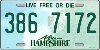 NH license plate 3867172