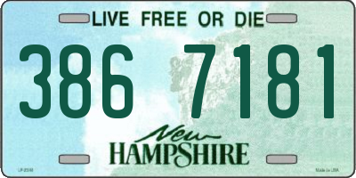 NH license plate 3867181