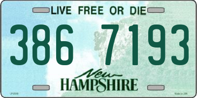 NH license plate 3867193