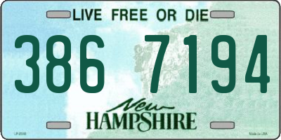 NH license plate 3867194