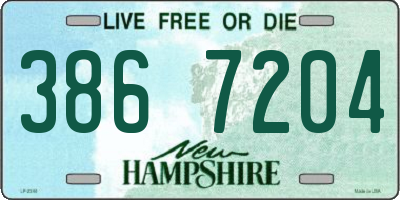 NH license plate 3867204