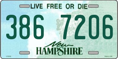 NH license plate 3867206