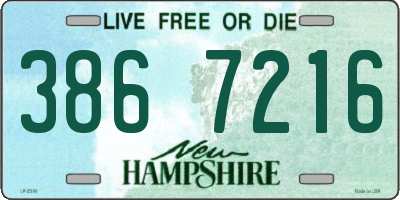 NH license plate 3867216