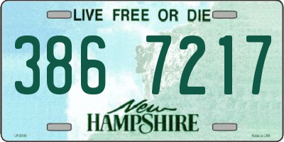 NH license plate 3867217