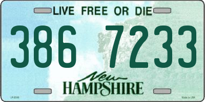 NH license plate 3867233