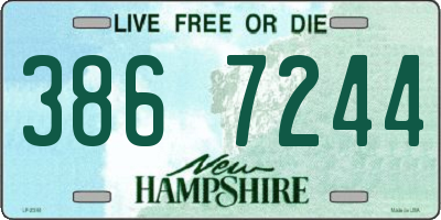 NH license plate 3867244
