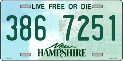 NH license plate 3867251