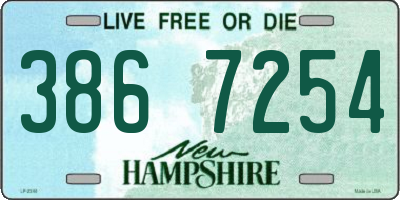 NH license plate 3867254