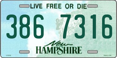 NH license plate 3867316