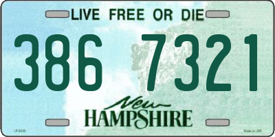 NH license plate 3867321