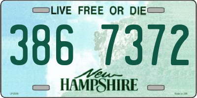 NH license plate 3867372