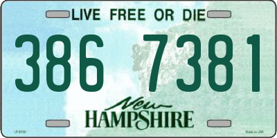 NH license plate 3867381