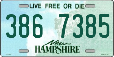 NH license plate 3867385