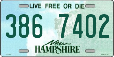 NH license plate 3867402