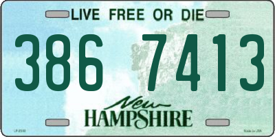 NH license plate 3867413