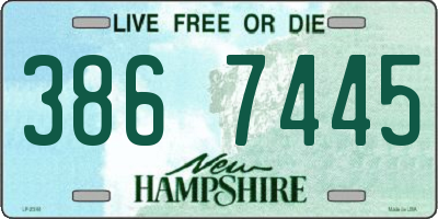 NH license plate 3867445