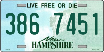 NH license plate 3867451