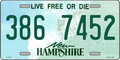 NH license plate 3867452