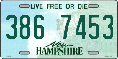 NH license plate 3867453