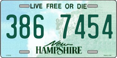 NH license plate 3867454